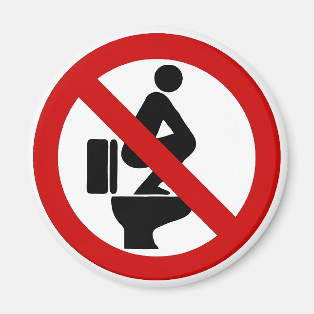 Funny NO Feet on the Seat ⚠ Thai Sign ⚠ Magnet (Front)