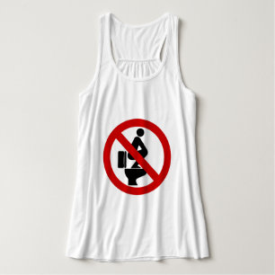 Funny NO Feet on the Seat ⚠ Thai Sign ⚠ Tank Top