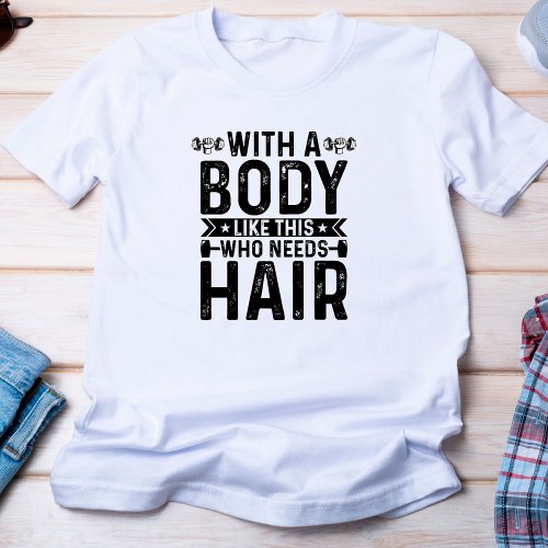  Funny No Hair Gym T_Shirt