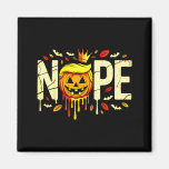 Funny No Kings Halloween 2025 Distressed Usa Flag  Magnet