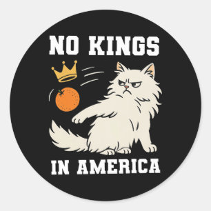 Funny No Kings In America Classic Round Sticker