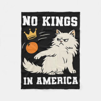 Funny No Kings In America  Fleece Blanket