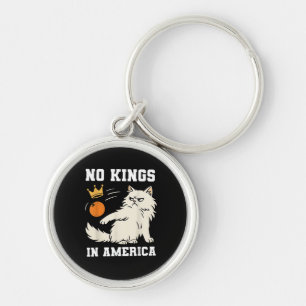 Funny No Kings In America Retro Classic Keychain