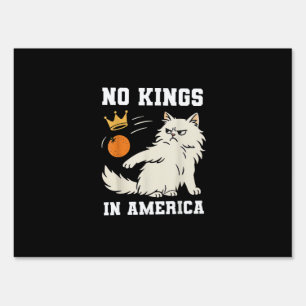Funny No Kings In America Retro Classic Sign
