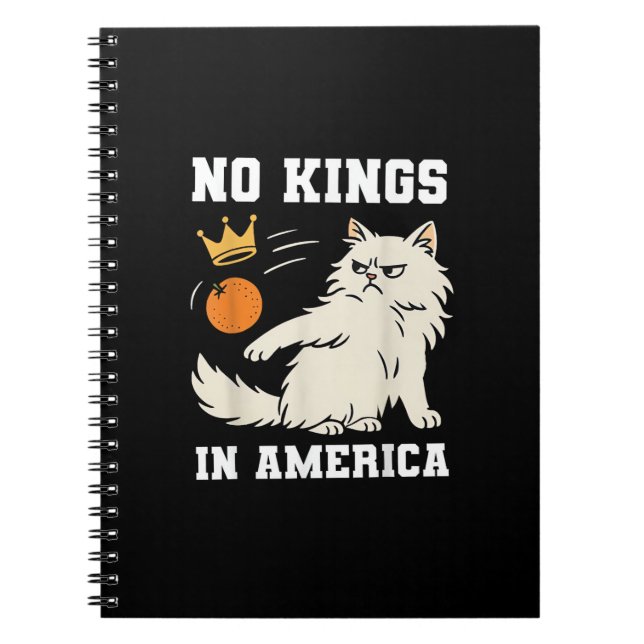 Funny No Kings in America Retro Classic Style Notebook (Front)