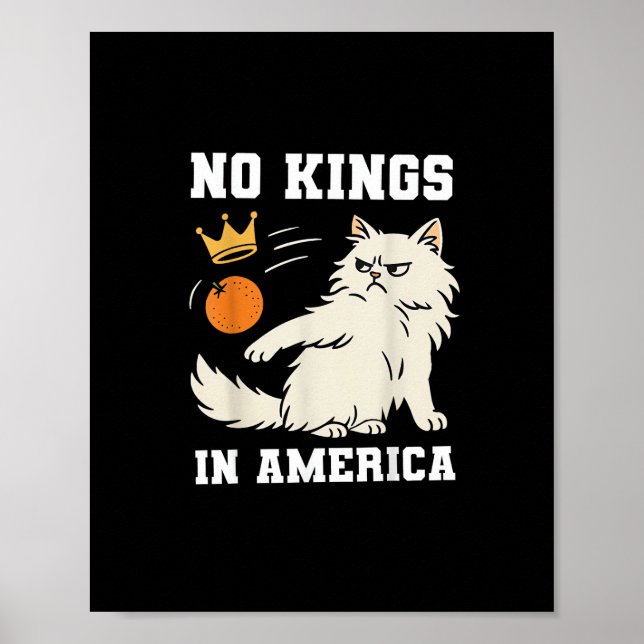 Funny No Kings in America Retro Classic Style Poster (Front)
