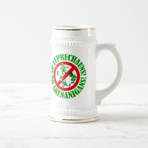 Funny no leprechauns   St Patrick's day Beer Stein