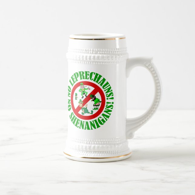Funny no leprechauns   St Patrick's day Beer Stein (Right)