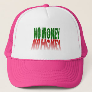 Funny “No Money No Honey” Quote Gradient Typogra Trucker Hat