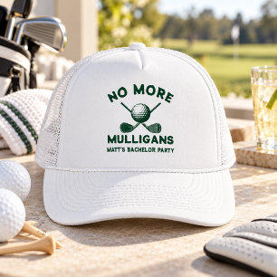 Funny “No More Mulligans” Golf Bachelor Party Trucker Hat