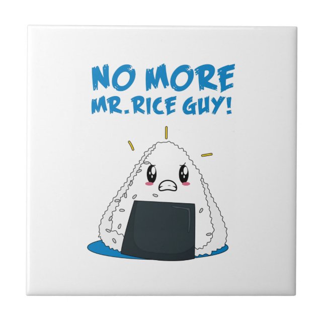 Funny No More Rice Guy Ceramic Tile (Front)