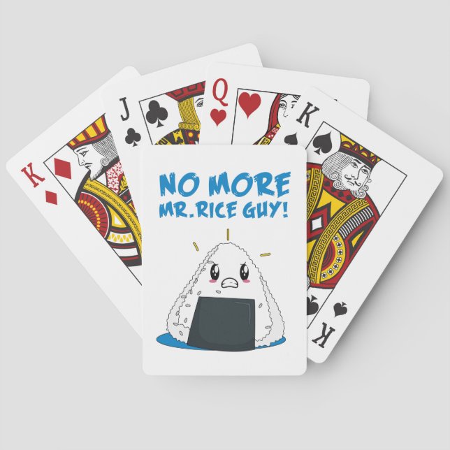 Funny No More Rice Guy Poker Cards (Back)