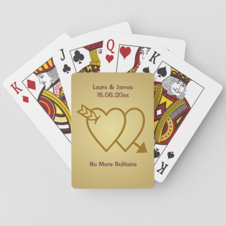 Funny No More Solitaire Wedding Hearts Card Deck