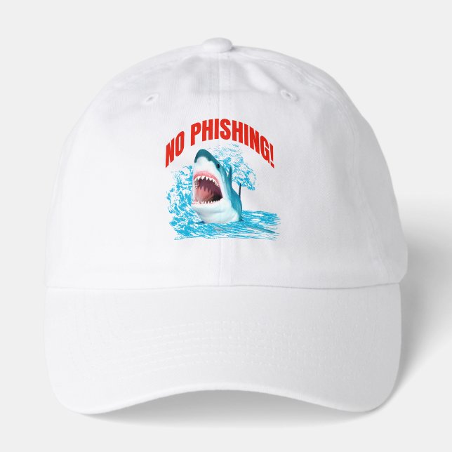 Funny No Phishing Shark Hat (Front)