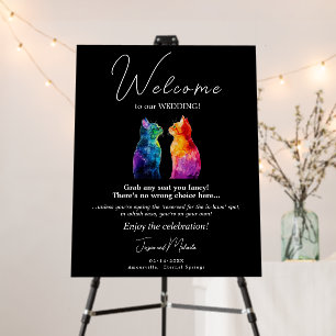 Funny No seat assigned🌈  Purrfectly Yours Foam Board