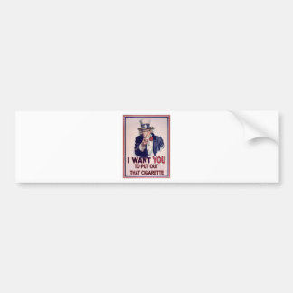 funny no smoking sign bumper sticker