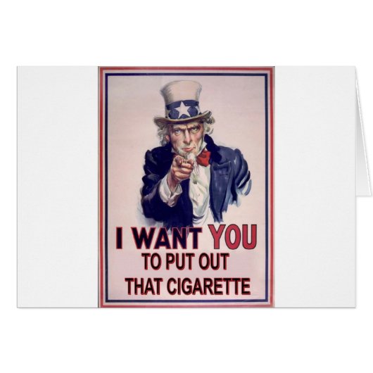 funny no smoking sign cards (Front Horizontal)