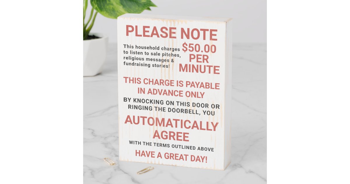 Funny No Soliciting Door Sign Zazzle Com