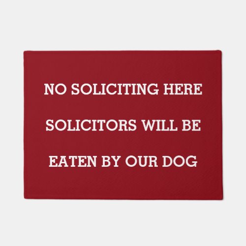 Funny No Soliciting Doormat