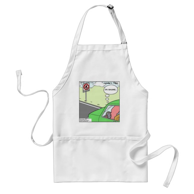 Funny No Squid Zone Adult Apron (Front)