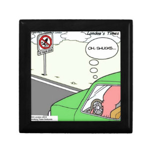 Funny No Squid Zone Jewelry Box