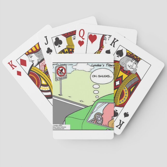 Funny No Squid Zone Poker Cards (Back)