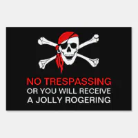 funny no trespassing sign 2 print