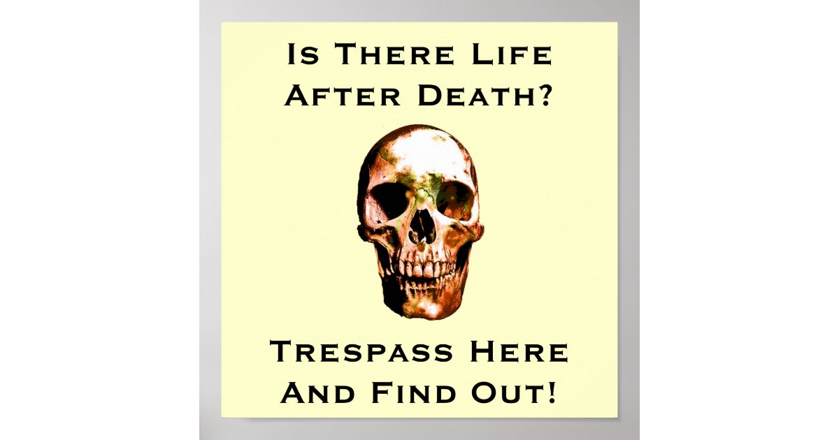 funny no trespassing sign 2 print