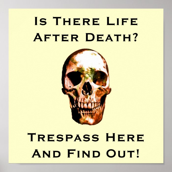 Funny No trespassing sign 2 Print