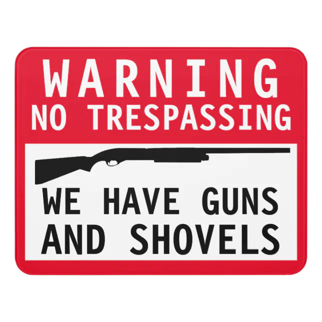 funny gun warning signs
