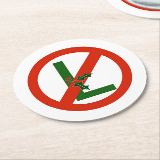 Funny Noel "No L" Christmas Paper Drinks Coasters