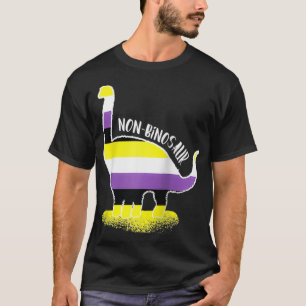 Funny Non Binosaur Enby Genderqueer Non Binary  T-Shirt