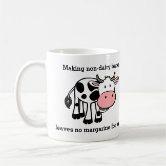 Funny Non-Dairy Butter Cow Joke Coffee Mug