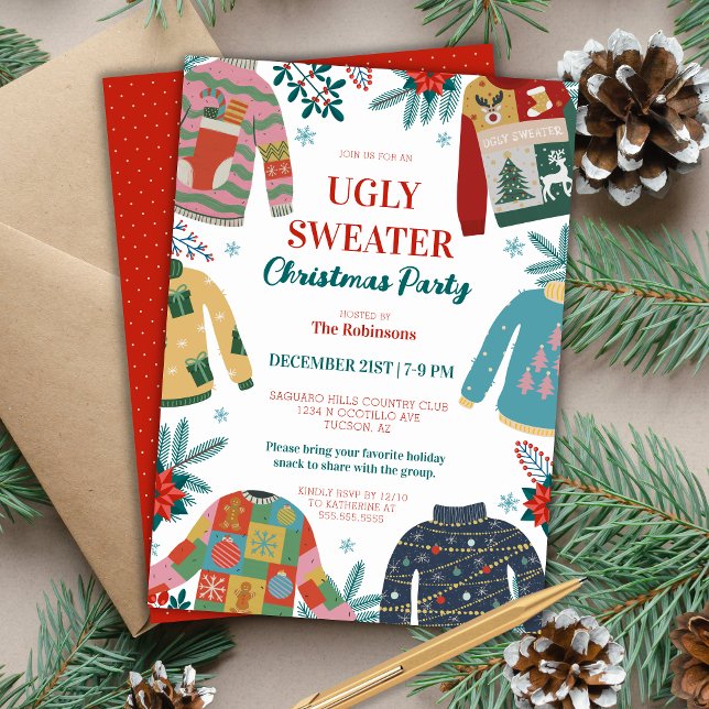 Funny Non Religious Holiday Party Invitation (vintage holiday party invitations for work office corporate christmas party invites with retro vibes)