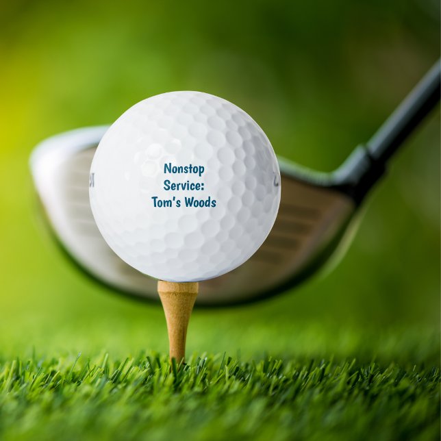 Funny "Nonstop Service:Name's Woods"Simple Golfing Golf Balls (Creator Uploaded)