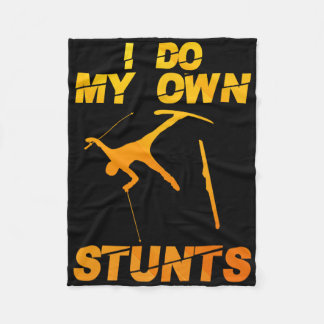 Funny Nordic Mountain Skiing Art For Men Women Ski Fleece Blanket
