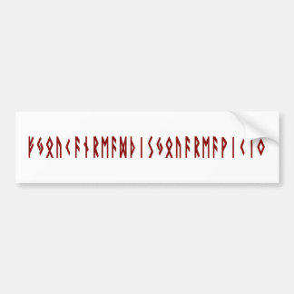 Funny Nordic Rune Bumper Sticker