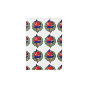 Funny North Korean flag ice cream Passport Holder