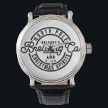 Funny North Pole Brewing Co Christmas Spirits  Watch<br><div class="desc">Does your loved one loooves beer? A unique gift for him to wear during christmas. The design features a stamp like logo,  personalize with name,  Est year and 2 lines of text.</div>