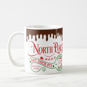 Funny North Pole Hot Chocolate Christmas Coffee Mug