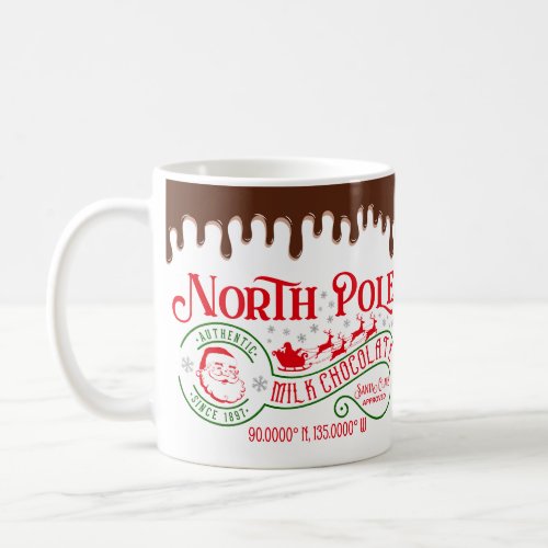 Funny North Pole Hot Chocolate Christmas Coffee Mug