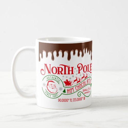 Funny North Pole Hot Chocolate Christmas Coffee Mug