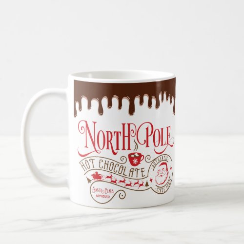 Funny North Pole Hot Chocolate Christmas Coffee Mug