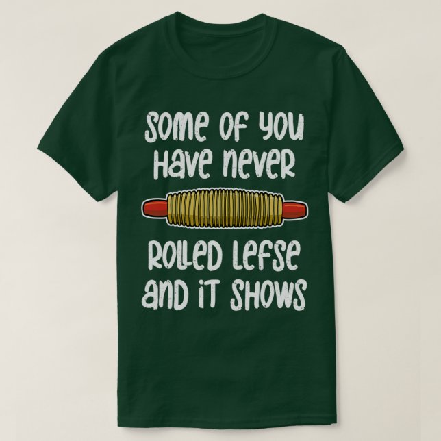 Funny Norwegian Lefse Rolling Pin Lefse Making  T-Shirt (Design Front)