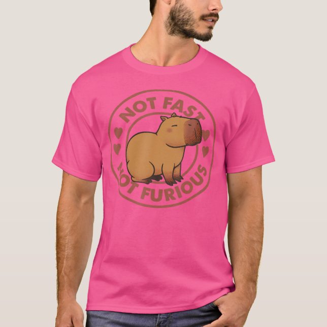 Funny Not Fast Not Furious Capybara T-Shirt (Front)