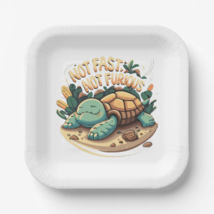 Funny Not Fast Not Furious Paper Plates