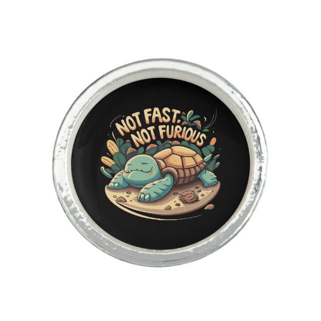 Funny Not Fast Not Furious Ring (Front)