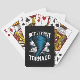 Funny Not My First Tornado Retro Storm Chaser  Poker Cards