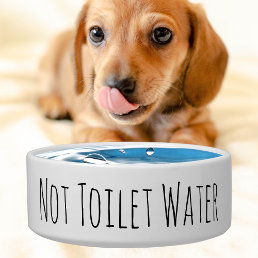 Funny Not Toilet Water Pet Dish Ceramic Dog Bowl