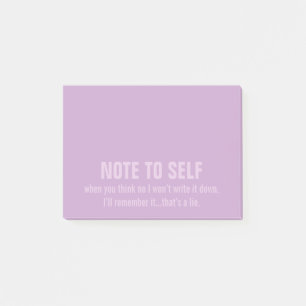 Funny Note to Self Purple
